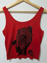 Red crop tank
